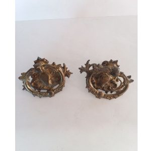 Pair of Victorian Bronze Furniture Handles