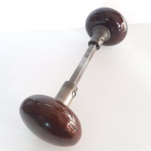 Brown Enamel Doorknob Set