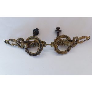 Pair of Bronze Drop Handles with Keyhole