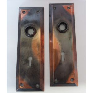 Flashed Copper Door Plate Pair