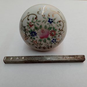 Hand Painted Victorian Porcelain Doorknob