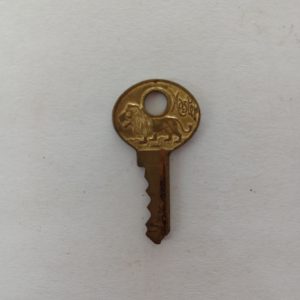 Vintage Brass Master Key with Lion