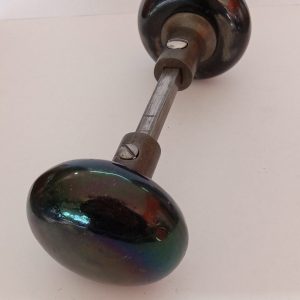 Black Enamel Doorknob Set